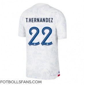 Frankrike Theo Hernandez #22 Replika Bortatröja VM 2022 Kortärmad
